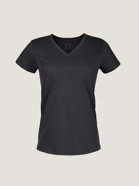 Women's Black V-Neck T-shirt | Fresh Clean Threads